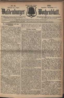 Waldenburger Wochenblatt, Jg. 28, 1882, nr 27