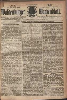 Waldenburger Wochenblatt, Jg. 28, 1882, nr 30