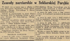 Zawody narciarskie w Szklarskiej Porębie