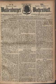 Waldenburger Wochenblatt, Jg. 28, 1882, nr 31