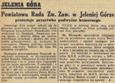 Jelenia Góra : Powiatowa Rada Zw. Zaw. w Jeleniej Górze protestuje przeciwko podwyżce komornego