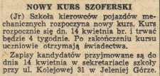 Nowy kurs szoferski