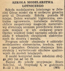 Szkoła modelarstwa Lotniczeggo