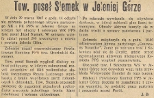 Tow. poseł Siemek w Jeleniej Górze