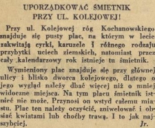 Uporządkować śmietnik przy ul. Kolejowej!