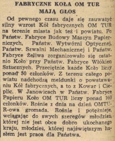 Fabryczne koła OMTUR mają głos