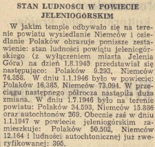 Stan ludności w powiecie jeleniog&oacute;rskim