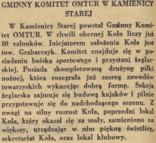 Gminny komitet OMTUR w Kamienicy Starej