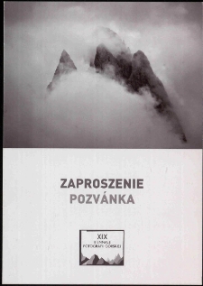 XIX Biennale Fotografii Górskiej - zaproszenie = XIX Bienále Horské Fotografie - pozvánka [Dokument życia społecznego]