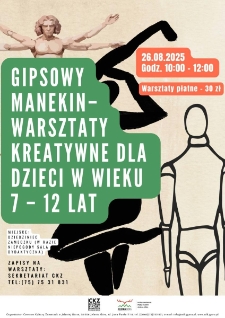 Gipsowy manekin - warsztaty kreatywne dla dzieci w wieku 7-12 lat - plakat [Dokument życia społecznego]