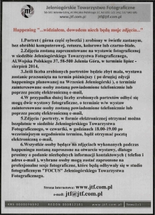 Happening "...widziałem, dowodem niech będą moje zdjęcia..." - regulamin [Dokument życia społecznego]