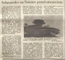 A na Śnieżce drzwi zamknięte