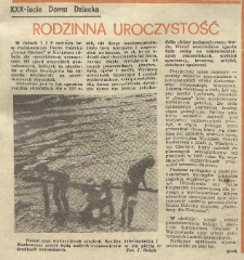 Rodzinna uroczystość : XXX-lecie Domu Dziecka