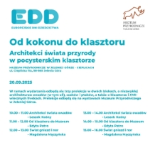 Od kokonu do klasztoru. Architekci świata przyrody w pocysterskim klasztorze - program [Dokument życia społecznego]