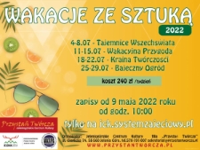 Wakacje ze sztuką - plakat [Dokument życia społecznego]