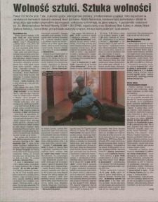 Wolność sztuki. Sztuka wolności