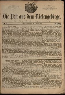 Die Post aus dem Riesengebirge, 1889, nr 2