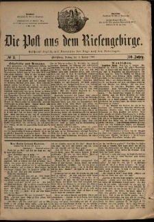 Die Post aus dem Riesengebirge, 1889, nr 3