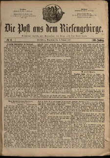 Die Post aus dem Riesengebirge, 1889, nr 4