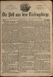 Die Post aus dem Riesengebirge, 1889, nr 6