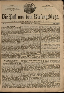 Die Post aus dem Riesengebirge, 1889, nr 7