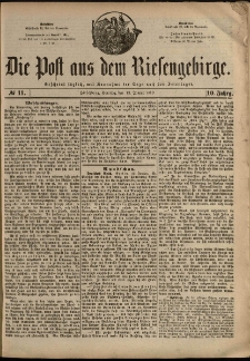 Die Post aus dem Riesengebirge, 1889, nr 11