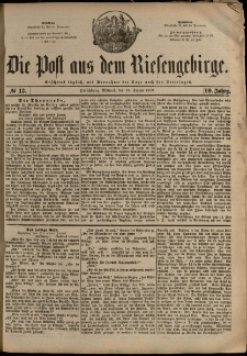 Die Post aus dem Riesengebirge, 1889, nr 13