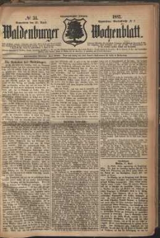 Waldenburger Wochenblatt, Jg. 28, 1882, nr 34