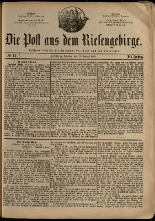 Die Post aus dem Riesengebirge, 1889, nr 17