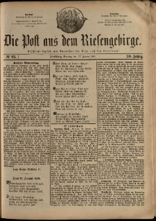 Die Post aus dem Riesengebirge, 1889, nr 23