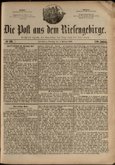 Die Post aus dem Riesengebirge, 1889, nr 30