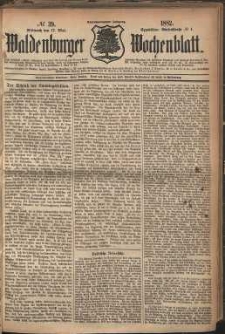Waldenburger Wochenblatt, Jg. 28, 1882, nr 39