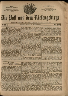 Die Post aus dem Riesengebirge, 1889, nr 36