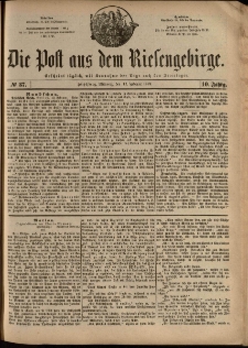 Die Post aus dem Riesengebirge, 1889, nr 37