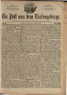 Die Post aus dem Riesengebirge, 1889, nr 41