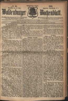 Waldenburger Wochenblatt, Jg. 28, 1882, nr 40