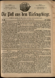 Die Post aus dem Riesengebirge, 1889, nr 49