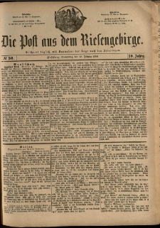 Die Post aus dem Riesengebirge, 1889, nr 50