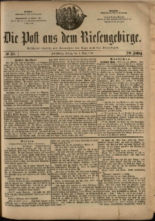 Die Post aus dem Riesengebirge, 1889, nr 51