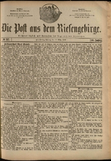 Die Post aus dem Riesengebirge, 1889, nr 57
