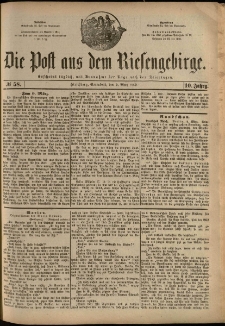 Die Post aus dem Riesengebirge, 1889, nr 58