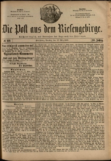 Die Post aus dem Riesengebirge, 1889, nr 60