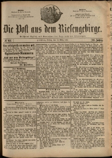 Die Post aus dem Riesengebirge, 1889, nr 63