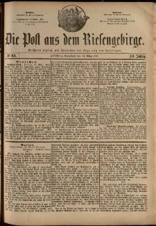 Die Post aus dem Riesengebirge, 1889, nr 64