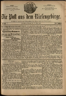 Die Post aus dem Riesengebirge, 1889, nr 67