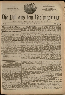 Die Post aus dem Riesengebirge, 1889, nr 73