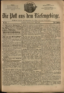 Die Post aus dem Riesengebirge, 1889, nr 77