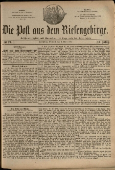 Die Post aus dem Riesengebirge, 1889, nr 79