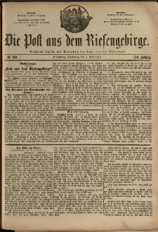 Die Post aus dem Riesengebirge, 1889, nr 80