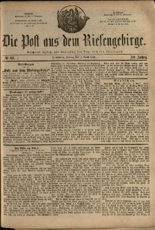 Die Post aus dem Riesengebirge, 1889, nr 81